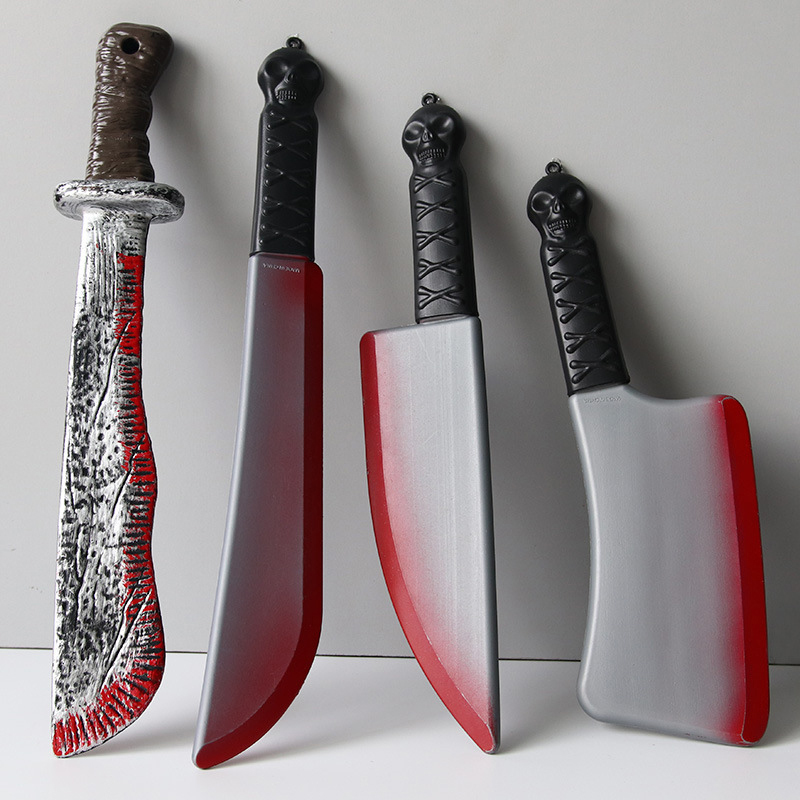 Cosplay Prop Axe - Dekoratif kanlı balta gerçekçi görünümlü plastik