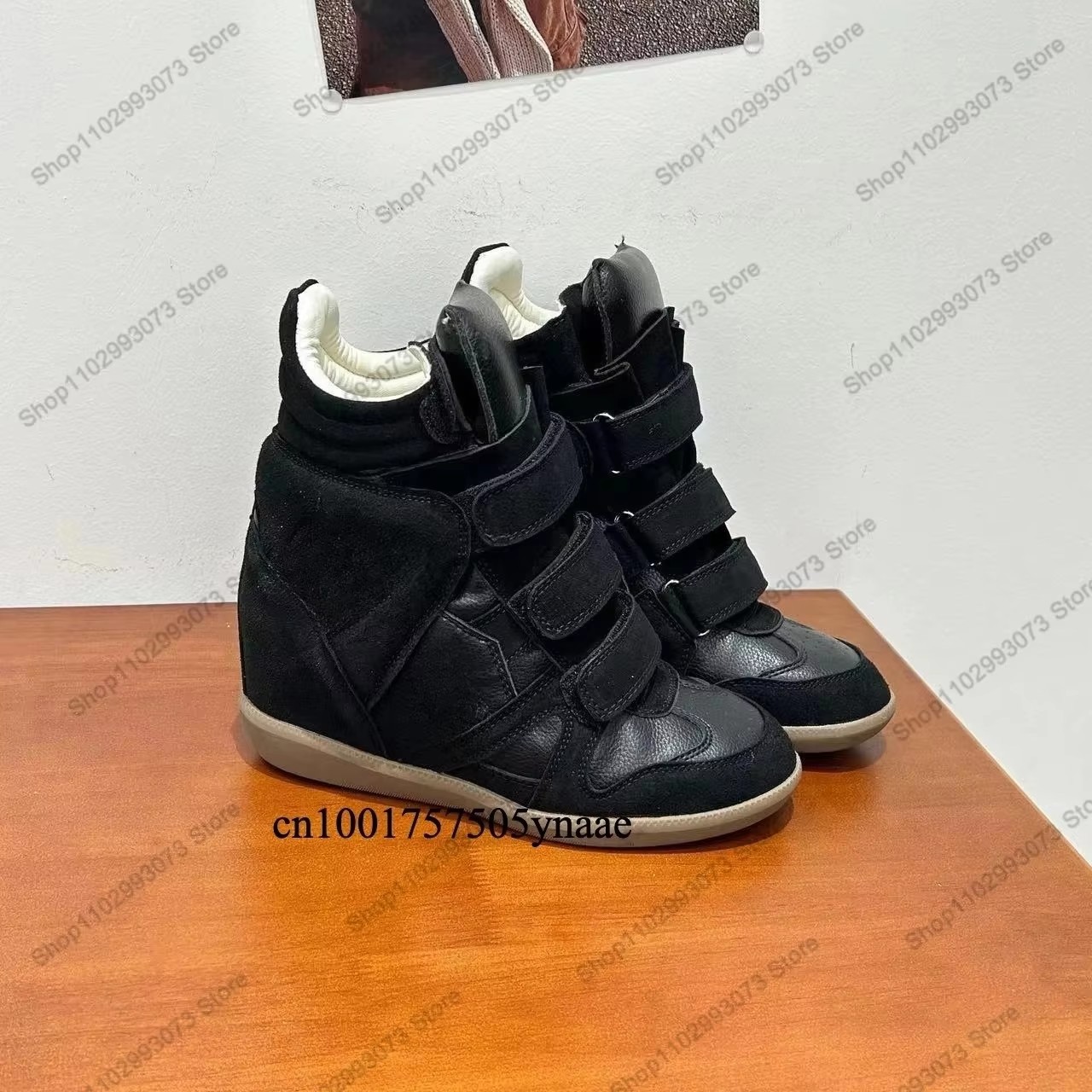 Velcro Hook Loop - Kadın Gizli Dolgu Topuklu Yüksek Bilekli